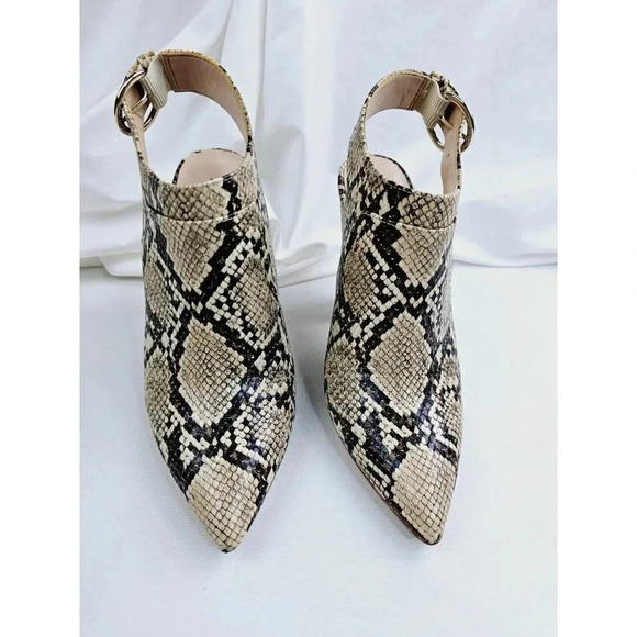 Aldo Size 6 Women's Snake (Boa) Print Pointed Toe Block Heel Ankle Strap Buckle - Picture 10 of 15